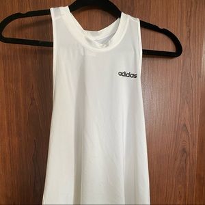 Adidas white racerback tank top